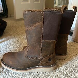 WOMEN'S CARHARTT WATERPROOF 10" STEEL TOE WELLINGTON WEDGE BOOT